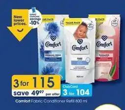 Clicks Comfort - fabric conditioner refill offer