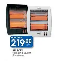 Clicks Safeway - halogen & quartz bar heaters offer