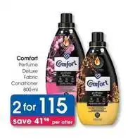 Clicks Comfort - perfume deluxe fabric conditioner offer