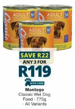 Checkers Montego Classic Wet Dog Food offer