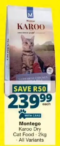 Checkers Montego Karoo Dry Cat Food offer