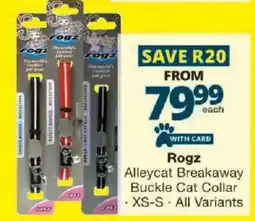 Checkers Rogz Alleycat Breakaway Buckle Cat Collar offer