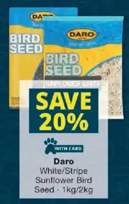 Checkers Daro White/Stripe Sunflower Bird Seed offer