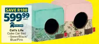 Checkers Cat's Life Cube Cat Bed offer