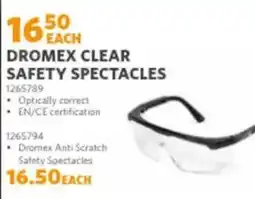 BUCO Dromex Clear Safety Spectacles offer