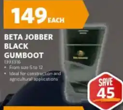 BUCO Beta Jobber Black Gumboot offer