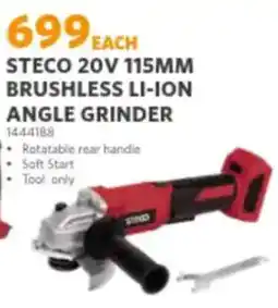BUCO STECO 20V 115MM BRUSHLESS LI-ION ANGLE GRINDER offer
