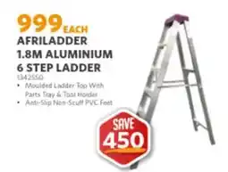 BUCO AFRILADDER 1.8M ALUMINIUM 6 STEP LADDER offer