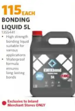 BUCO Kwikbond Bonding Liquid offer
