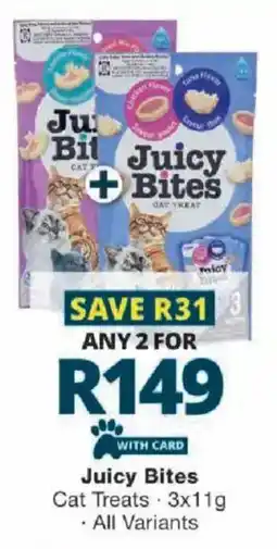 Checkers Juicy Bites Cat Treats offer