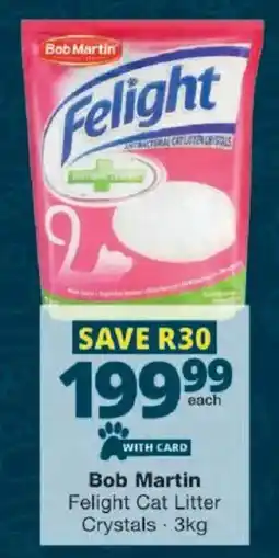 Checkers Bob Martin Felight Cat Litter Crystals offer