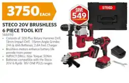 BUCO STECO 20V BRUSHLESS 6 PIECE TOOL KIT offer
