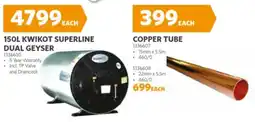 BUCO 150L KWIKOT SUPERLINE DUAL GEYSER offer