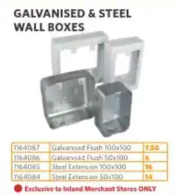 BUCO Galvanised & Steel Wall Boxes offer