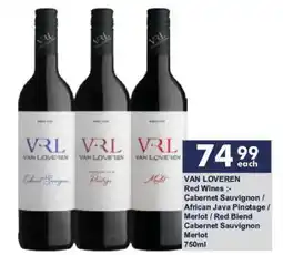 President Hyper VAN LOVEREN Red Wines offer