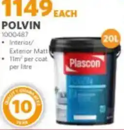 BUCO Polvin Plascon offer