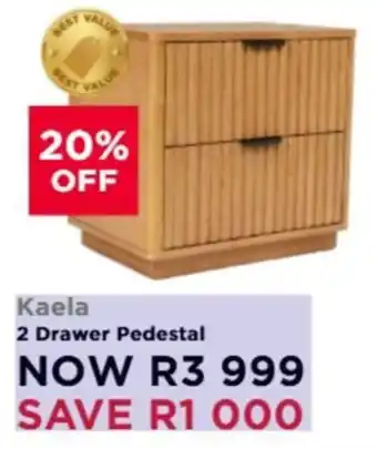 Dial a Bed Kaela 2 Drawer Pedestal offer