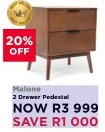 Dial a Bed Malone 2 Drawer Pedestal offer