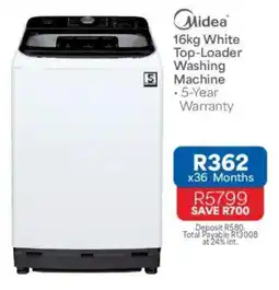 OK Furniture Midea White Top-Loader Washing Machine offer