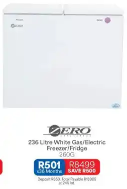 OK Furniture Zero White Gas/Electric Freezer/Fridge offer
