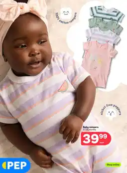 PEP Baby rompers offer