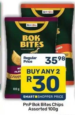Pick n Pay PnP Bok Bites Chips Assorted 100g offer
