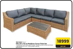 Makro terrace leisure 139 x 87 x 70 cm Madikwe Corner Patio Set offer