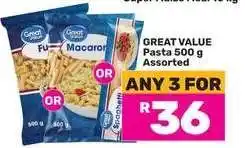 Game GREAT VALUE Pasta 500 g Assorted offer