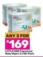 Game Little One Frgranced Baby Wipes 3 x 80-Pack offer