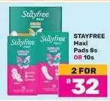 Game Stayfree Maxi Pads 8s or 10s offer