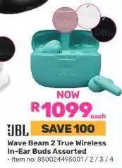 Game JBL Wave Beam 2 True Wireless In-Ear Buds Assorted offer