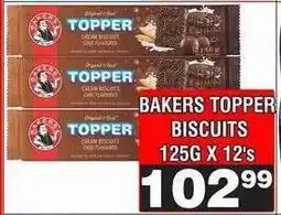 Advance Cash n Carry BAKERS TOPPER BISCUITS 125G X 12's offer