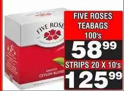 Advance Cash n Carry FIVE ROSES TEABAGS 100's offer