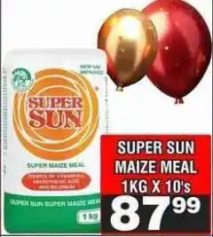 Advance Cash n Carry SUPER SUN MAIZE MEAL 1KG X 10's offer