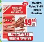 Boxer Mama's - frozen chilli russians offer