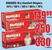 Boxer Huggies - dry comfort diapers 44's / 50's / 58's / 66's / 76's offer