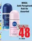 Boxer Nivea - anti-perspirant roll on offer