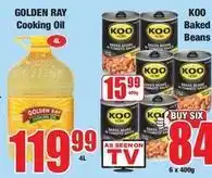 Boxer Golden ray - cooking oil offer