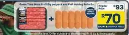 Pick n Pay Game time wors & pnp hotdog rolls offer