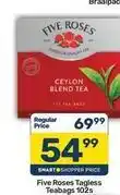 Pick n Pay Five roses - tagless teabags offer