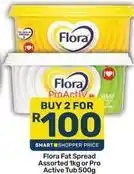 Pick n Pay Flora - fat spread assorted 1kg or pro active tub 500g offer