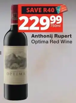 Liquor Shop Anthonij Rupert Optima Red Wine offer