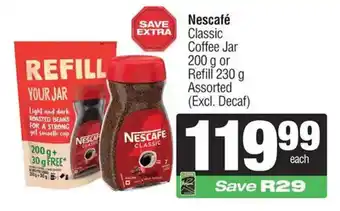 Nescafé Classic Coffee Jar Assorted