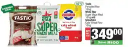 Spar Tastic Parboiled Rice White Star Super Maize Meal Snowflake Cake Wheat Flour offer