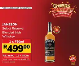 Jumbo JAMESON Select Reserve Blended Irish Whiskey offer