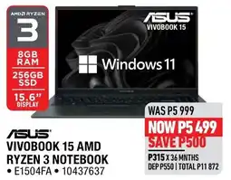 Home Corp ASUS VIVOBOK 15 AMD RYZEN 3 NOTEBOOK offer