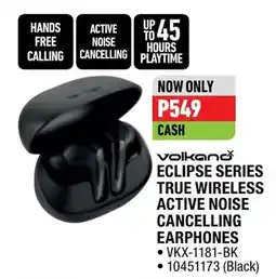 Home Corp volkano ECLIPSE SERIES TRUE WIRELESS ACTIVE NOISE CANCELLING EARPHONES offer