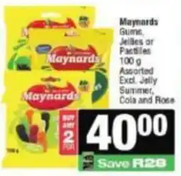 KwikSpar Maynards Gums, Jellies or Pastilles Assorted offer
