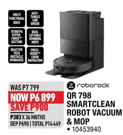 Home Corp roborock QR 798 SMARTCLEAN ROBOT VACUUM & MOP offer