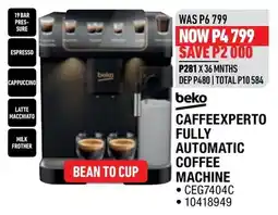 Home Corp beko CAFFEEPERTO FULLY AUTOMATIC COFFEE MACHINE offer